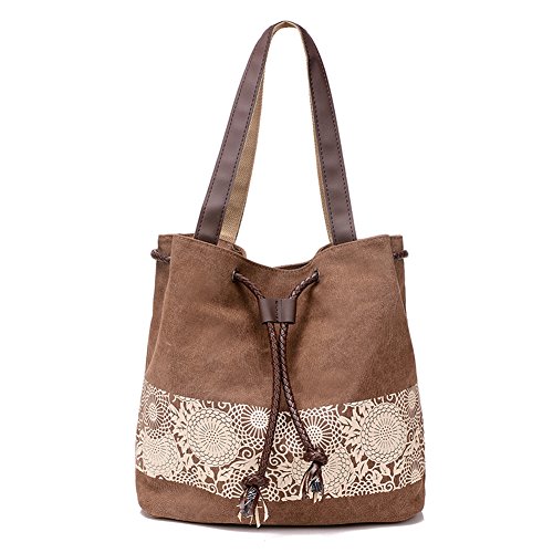 Bolso de hombro de lona, venta de liquidación Hengweiuk para mujer Hobo grandes Bolsos Crossbody Bolsa de impresión vintage para mujer Mochila de trabajo clásico bolso de viaje cosmético diario