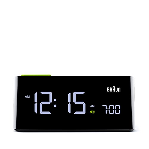 Braun – Despertador digital vertical con LCD BNC016BK, color negro