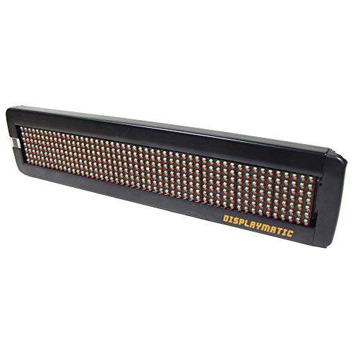 Cablematic - Rótulo electrónico de LEDs DisplayMatic de 50x7 LED rojo y verde