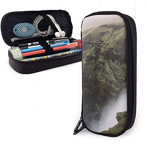 Cascada en la ladera Lindo estuche para lápices Bolígrafo de cuero Gran capacidad Cremalleras dobles Bolso para lápices Bolso Estuche para lápices 20cm * 9cm * 4cm Cascada en la ladera Lindo estuche para lápices Bolígrafo de cuero Gran capacidad Cremalleras dobles Bolso para lápices Bolso Estuche para lápices 20cm * 9cm * 4cm