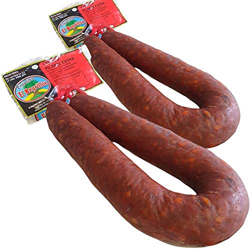 Chorizo de León Picante- 2 Chorizos de Herradura de 500 gramos Unidad - Secado con Leña de Roble - Chorizo Picante Extra de León - elaborado tradicionalmente y curado en la montaña leonesa