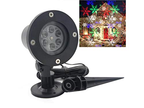 Christmas Night, LED Light, Holiday Indoor and Outdoor Lighting, Multicolour Swivel Snowflakes, IP65, 4Watt, U120487