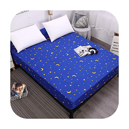 Colcha nueva impresión cama colchón colchón protector almohadilla sábana bajera separada ropa de cama con elástico 25 cm-3-160x200 cmx25