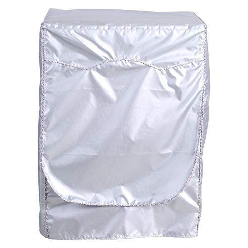 Cubierta de Lavadora, Funda para Lavadora Plateada Cubierta de Protector Solar a Prueba de Agua Lavadora de Carga Frontal Secadora Capa de protección Cubierta de Lavadora, Funda para Lavadora Plateada Cubierta de Protector Solar a Prueba de Agua Lavadora de Carga Frontal Secadora Capa de protección