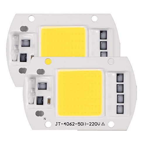 Donpow LED COB Chip, perlas 220V 100W Blanco frío COB Chip Smart IC Driver Lámpara DIY Focos Floodlight COB Integración Lámpara (2 Pack)
