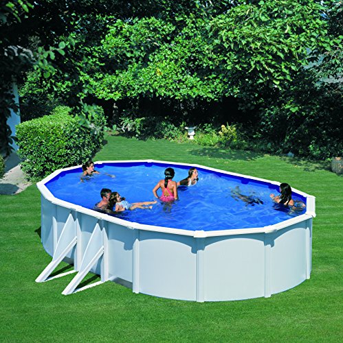 Gre KITPROV503 Bora Bora - Piscina Elevada Ovalada, Aspecto Acero Blanco, 500 x 300 x 120 cm Gre KITPROV503 Bora Bora - Piscina Elevada Ovalada, Aspecto Acero Blanco, 500 x 300 x 120 cm