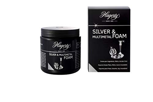 HAGERTY - Silver Foam (Silver & Multimetal) Mousse limpiador de plata, plateados, acero inoxidable o cromados - 1 unidad 185 gr - No contiene fosfatos.