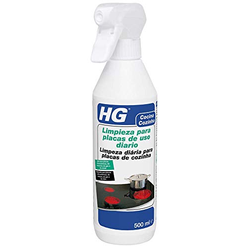 HG Limpieza para placas de uso diario 500 ml - Elimina de forma fácil y rápida la suciedad diaria - Para placas de vitrocerámica, inducción, gas y cristal