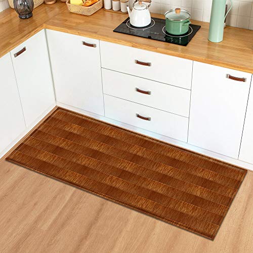 HLXX Alfombra de Cocina para el hogar, Alfombra de Piso con patrón de Grano de Madera, decoración de cabecera de Dormitorio, Felpudo de Entrada, Pasillo, Alfombra de baño A10 40x120cm HLXX Alfombra de Cocina para el hogar, Alfombra de Piso con patrón de Grano de Madera, decoración de cabecera de Dormitorio, Felpudo de Entrada, Pasillo, Alfombra de baño A10 40x120cm