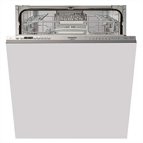 Hotpoint HIO 3O32 WG C Totalmente integrado 14cubiertos A+++ lavavajilla - Lavavajillas (Totalmente integrado, Tamaño completo (60 cm), Acero inoxidable, Botones, LCD, 1,28 m)