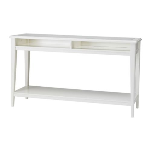 Ikea LIATORP - Mesa consola, blanco, cristal - 133x37 cm