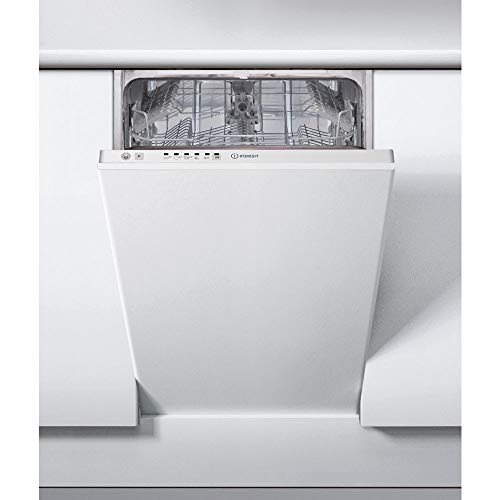 Indesit DSIE 2B10 lavavajilla Totalmente integrado 10 cubiertos A+ - Lavavajillas (Totalmente integrado, Blanco, Estrecho (45 cm), Negro, Blanco, Botones, Tocar, 1,3 m)