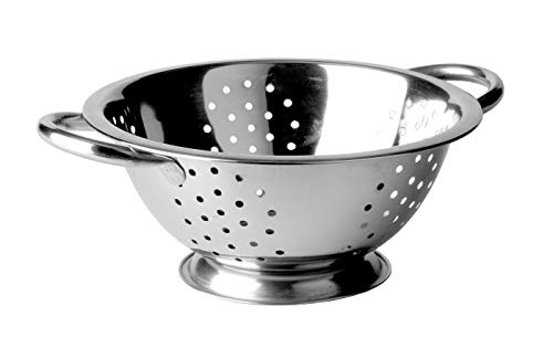 KADAX Colador de Pasta de Acero Inoxidable, Escurridor, Colador de Cocina con dos Asas y una Base Estable, apto para lavavajillas (24,5 cm) KADAX Colador de Pasta de Acero Inoxidable, Escurridor, Colador de Cocina con dos Asas y una Base Estable, apto para lavavajillas (24,5 cm)