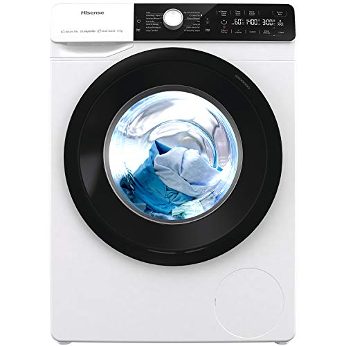 Lavadora Hisense WFGA80141VM, 8 kg, A+++, 1400 rpm, Inverter, Vapor, Dosis Assist