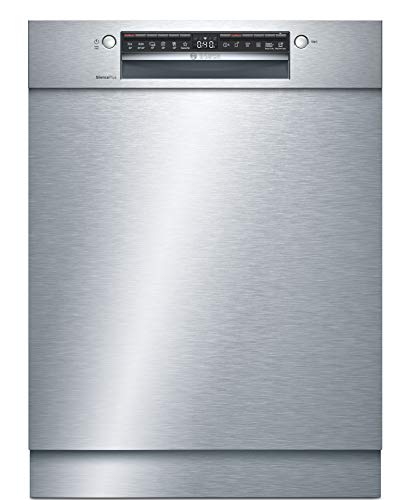 Lavavajillas Bosch SMU4HCS48E Serie 4, A++, 60 cm, acero inoxidable, 266 kWh/año, 14 MGD, SuperSilence, secado extra, cesta para cubiertos Vario, Home Connect Lavavajillas Bosch SMU4HCS48E Serie 4, A++, 60 cm, acero inoxidable, 266 kWh/año, 14 MGD, SuperSilence, secado extra, cesta para cubiertos Vario, Home Connect