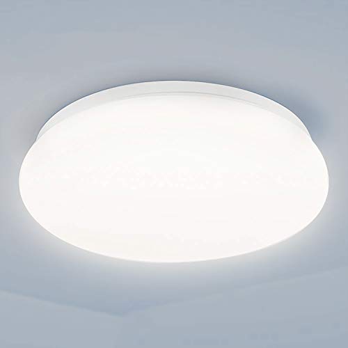 LED Ceiling Light Waterproof 2000LM 4500 K Nature White 24 W, teckin Flush Mount Ceiling Light for Bedroom, Hallway, Kitchen