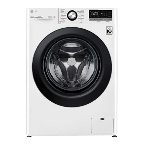 LG F4WV310S6E - Lavadora de carga frontal 10,5 kg, libre instalación, 1400 RPM, clase A+++ -40%, inteligencia artificial, función vapor, 60 x 56 x 85 cm, color blanco