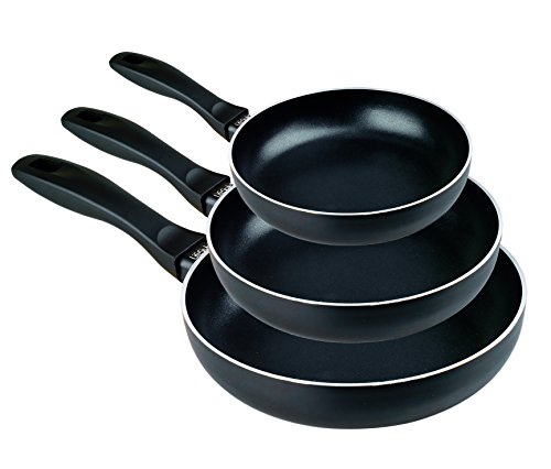 Life Style - Sartén Luxe en Aluminio 3 mm - Recubrimiento Antiadherente Nonstick Plus - Set de 3 Sartenes de 18, 22 y 26 cm