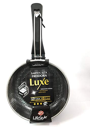 Lifestyle Sartén Freidora C/Cestillo 24 cm (Negro) Lifestyle Sartén Freidora C/Cestillo 24 cm (Negro)