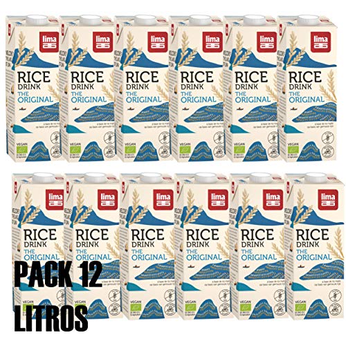 LIMA - Bebida sustitutiva de la leche original bIOLÓGICa - ECO-Pack 12 unidades de 1 litro (Arroz Original Calcio)