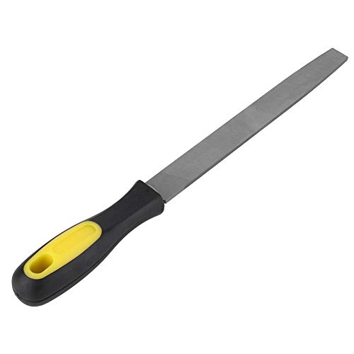 Lima de afilar plana, 8in Mill Smooth Blade T12 Herramienta de carbono Afilador de cuchillos de acero Diseño ergonómico con mango Herramienta de afilado de archivos de borde