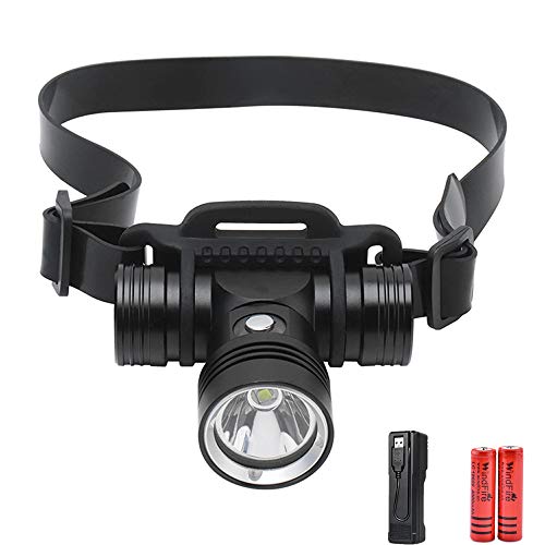 Linterna Frontal LED Natación Buceo Impermeable 2000 Lúmenes Cabeza de Buceo Lámpara de Cabeza 3 Modos y Rotación de 90 ° para deportes de buceo, Senderismo, Camping, Pesca Nocturna, Reparación Linterna Frontal LED Natación Buceo Impermeable 2000 Lúmenes Cabeza de Buceo Lámpara de Cabeza 3 Modos y Rotación de 90 ° para deportes de buceo, Senderismo, Camping, Pesca Nocturna, Reparación