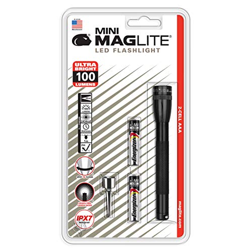 Maglite SP32016- Linterna LED Mini, 2 Pilas AAA, 12.5 cm, color negro
