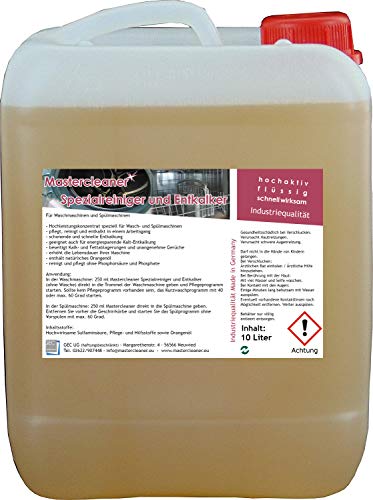 Master Cleaner Lavavajillas y lavadoras limpiador y descalcificador con espuma activo 10 L) Master Cleaner Lavavajillas y lavadoras limpiador y descalcificador con espuma activo 10 L)