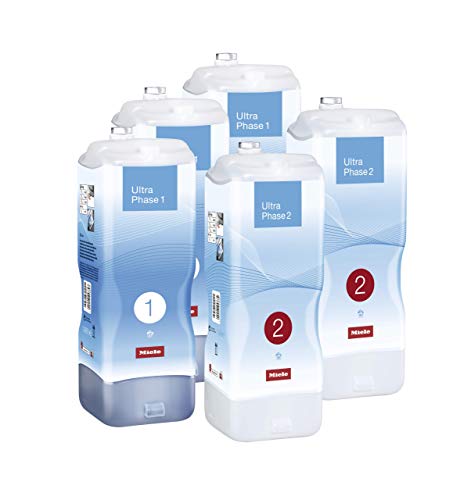 Miele TwinDos UltraPhase 1 & 2 - Juego de cartuchos de detergente líquido, color blanco y multicolor