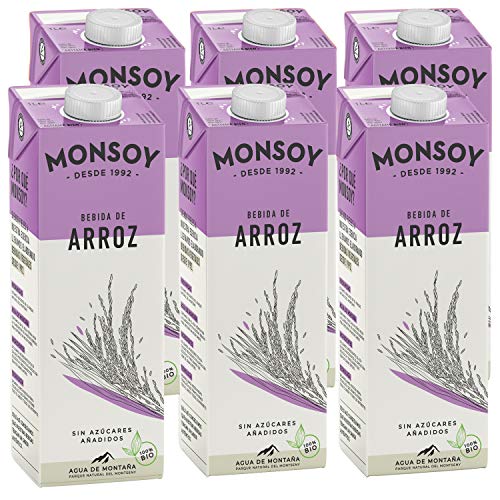 MONSOY - Bebida De Arroz BIO - Caja de 6 x 1L