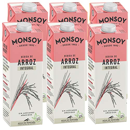 Monsoy - Bebida De Arroz Integral BIO - Caja de 6 x 1L