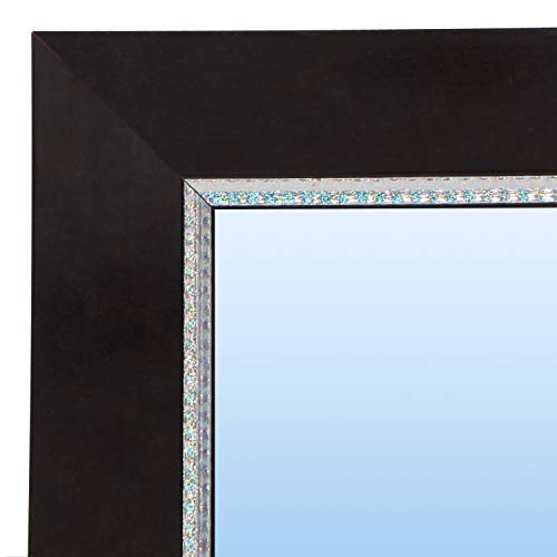 [Oferta LIQUIDACIÓN] Espejo con Marco de Madera y con Piedras Swarovski, Disponibles en Varias Medidas (60 x 80 cm)