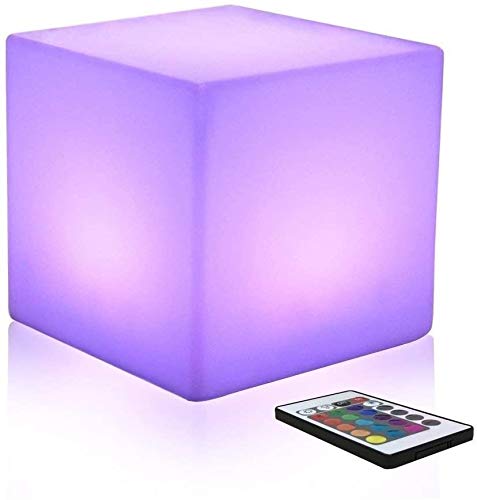 Paddia Light Square cuerda creativa decorativo luminoso heces regulable 16 colores RGB barra ligera del humor LED Cubo recargables remoto Presidente de la lámpara de control de luz LED luminoso for Ja