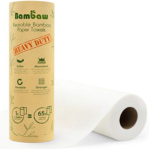 Paños reutilizables | Rollo de cocina ecológico | Multiusos | Resistente y absorbente | Bayetas ecológicas | Secado rápido y antibacteriano | Bambaw