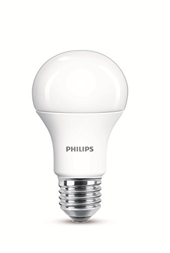 Philips Bombilla LED estándar mate E27, 11 W equivalentes a 75 W en incandescencia, 1055 lúmenes, luz blanca cálida