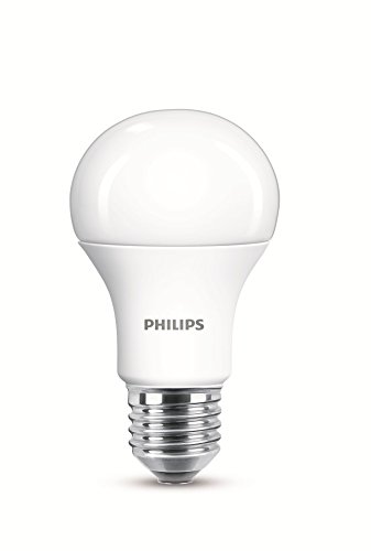 Philips Bombilla LED estándar mate E27, 11 W equivalentes a 75 W en incandescencia, 1055 lúmenes, luz blanca cálida Philips Bombilla LED estándar mate E27, 11 W equivalentes a 75 W en incandescencia, 1055 lúmenes, luz blanca cálida