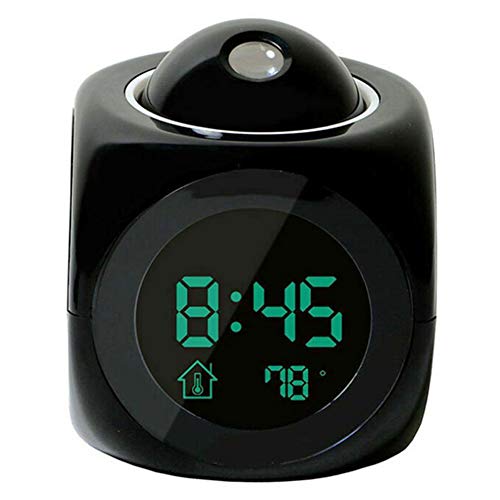 Projection Alarm Clock Voice Alarm Clock, LED Wall Ceiling Projection LCD Digital Voices Talking Temperature Meter Smart Clock, Multi-function Digital LCD Voice Talking LED Projection Wake Up Bedroom
