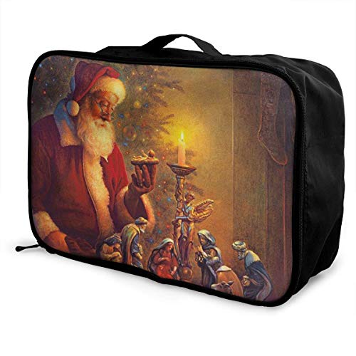 Qurbet Bolsas de Viaje, Portable Luggage Duffel Bag Oil Lamp Travel Bags Carry-on in Trolley Handle