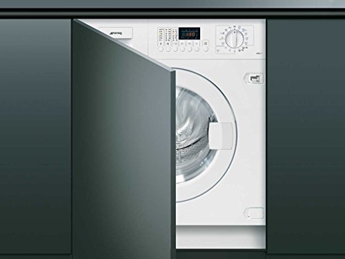 Smeg LSTA147 Integrado Carga frontal A Color blanco lavadora - Lavadora-secadora (Carga frontal, Integrado, Color blanco, Izquierda, Botones, Giratorio, LED)