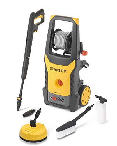Stanley SXPW17HPE Deluxe - Hidrolimpiadora de alta presión con limpiador de patio y cepillo fijo (1700 W, 130 bar, 420 l/h)