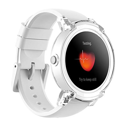 Ticwatch E Express - Reloj inteligente con pantalla táctil OLED, resistente al agua y compatible con iOS y Android, sistema Android Wear 2.0, color blanco