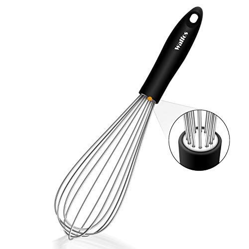 Walfos Varillas Cocina, Juego de batidores manuales, de Alambre, de Acero Inoxidable, 12 Inch Cocina Batidor, 1 Unidad Walfos Varillas Cocina, Juego de batidores manuales, de Alambre, de Acero Inoxidable, 12 Inch Cocina Batidor, 1 Unidad
