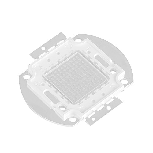 Ymiko Chip LED de Alta Potencia 100W Púrpura Ultravioleta (UV 395-400nm/3000mA/DC 30V-34V/100 vatios) Intensidad súper Brillante SMD COB Bombilla Lámpara Cuentas DIY Iluminación