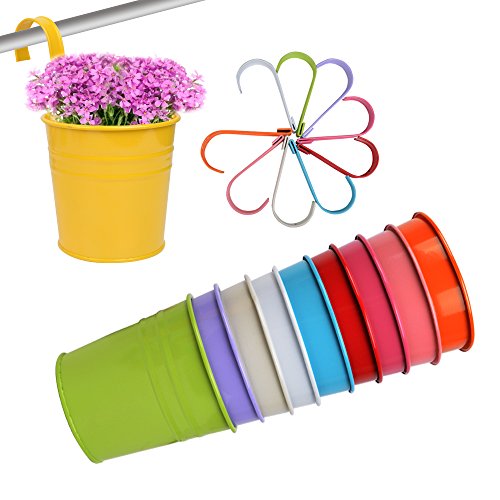 10pcs Macetas Colgantes Metales para Decorarción Exterior Interior Balón Jardín 10pcs Macetas Colgantes Metales para Decorarción Exterior Interior Balón Jardín