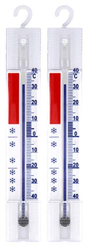 2 piezas sistema frigorífico, congelador, nevera, nevera termómetro. analógico y con el gancho temperaturanzige + / - 40 ° c