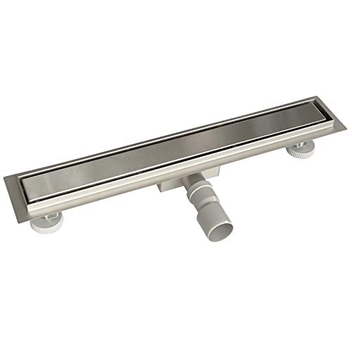 Acezanble - Canaleta de ducha de acero inoxidable sifón de desagüe para cuarto de baño rectangular 2 en 1 para azulejo 70 cm Acezanble - Canaleta de ducha de acero inoxidable sifón de desagüe para cuarto de baño rectangular 2 en 1 para azulejo 70 cm