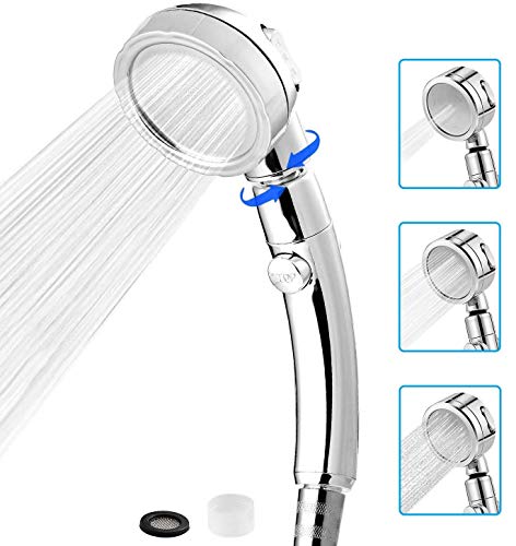 Alcachofa Ducha, Newlemo Ducha de Mano con un Botón de Parada de Agua - 3 Modos de Chorro de Agua, Ahorro de Agua, Duchas Alcachofa para Bañarse y Spa Alcachofa Ducha, Newlemo Ducha de Mano con un Botón de Parada de Agua - 3 Modos de Chorro de Agua, Ahorro de Agua, Duchas Alcachofa para Bañarse y Spa