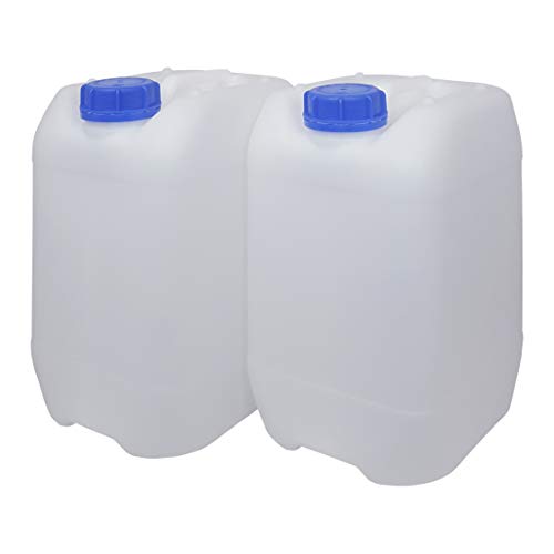 Bidón Garrafa Plástico 10 litros apilable. Apta para uso alimentario. Homologación para transporte. (2 Unidades).