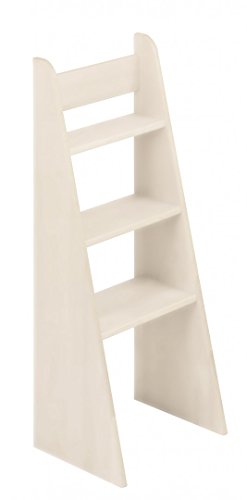 BioKinder 23819 Escalera de Mano Noah con Cama de Madera Maciza de Pino 100 cm Barnizado Blanco