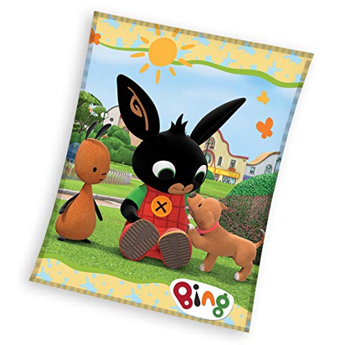 Carbotex Bing Bunny - Manta polar (110 x 140 cm), diseño de conejo